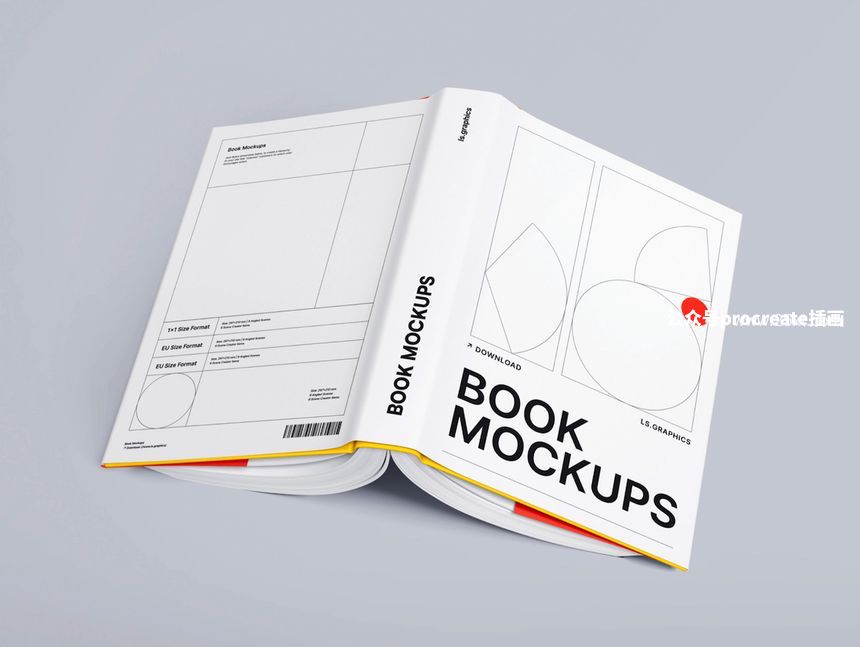 图片[1]-精美的书籍封面和内页设计展示样机素材【0826】-procreatechahua