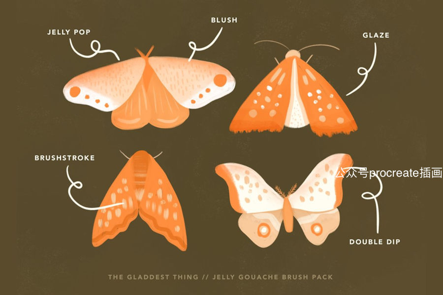 图片[1]-超光滑奶油状的Procreate水粉颜料笔刷【0841】-procreatechahua