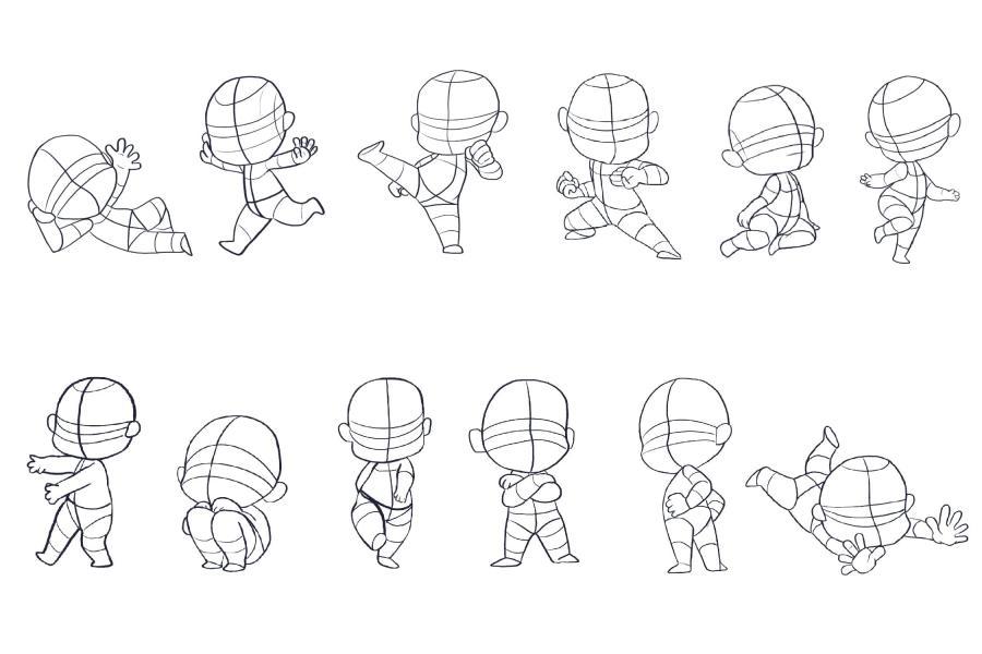 图片[3]-10款卡通动漫人物的procreate线条图案笔刷【0823】-procreatechahua