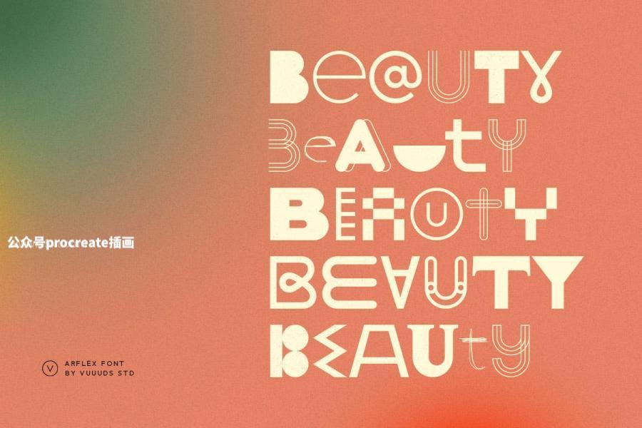 图片[5]-独特设计实验性的英文装饰字体【0833】-procreatechahua