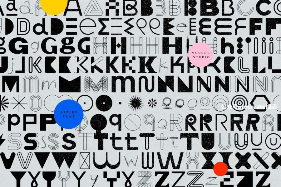 图片[6]-独特设计实验性的英文装饰字体【0833】-procreatechahua