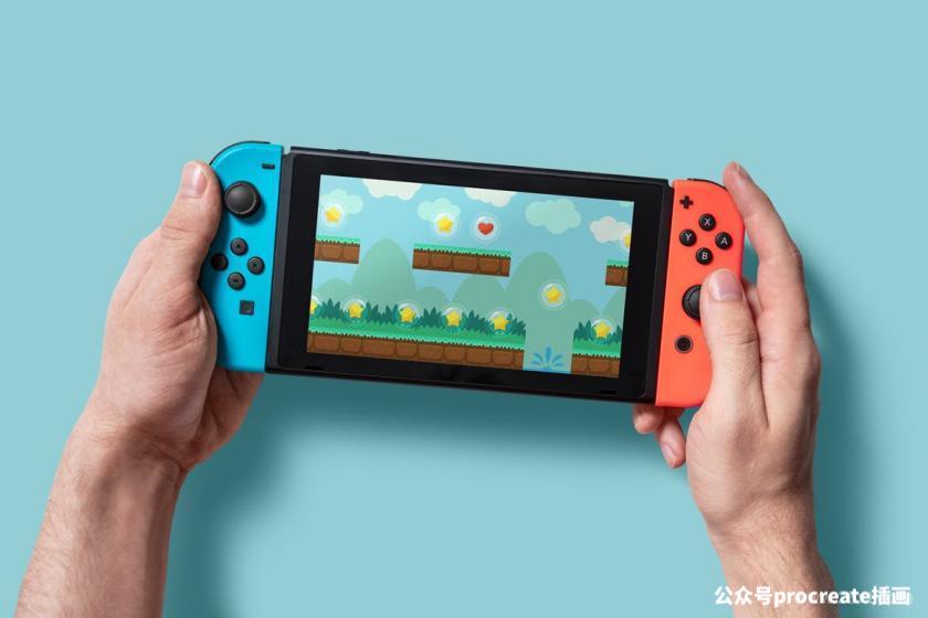 图片[7]-任天堂Switch游戏主机的界面设计展示psd样机素材【0828】-procreatechahua