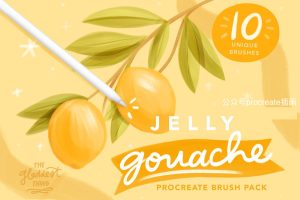 超光滑奶油状的Procreate水粉颜料笔刷【0841】-procreatechahua