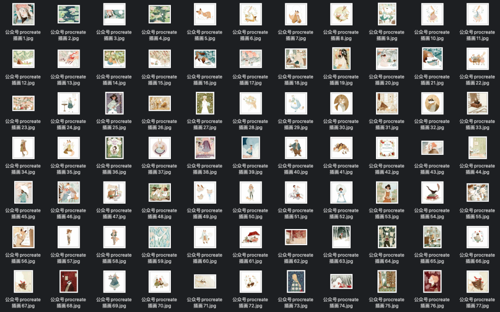 图片[7]-300+张森系卡通水粉插画素材（线稿+黑白稿）【0825】-procreatechahua