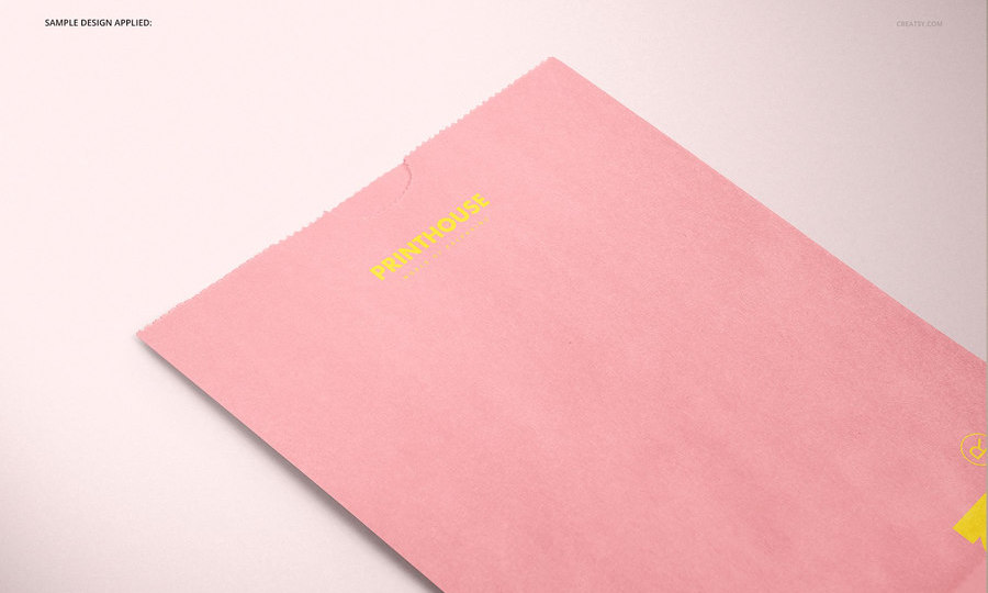 图片[3]-高级的带圆形密封贴纸的食物外卖打包纸袋PSD样机【0845】-procreatechahua