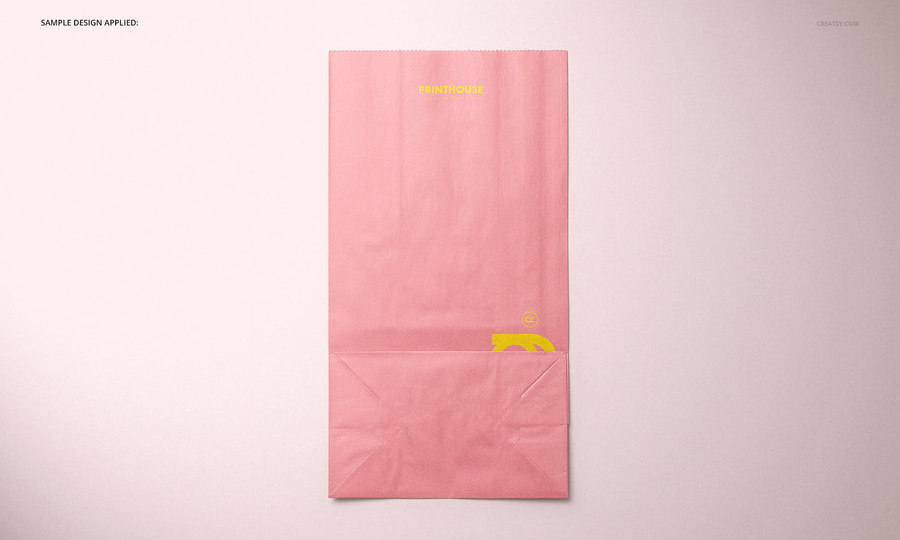 图片[4]-高级的带圆形密封贴纸的食物外卖打包纸袋PSD样机【0845】-procreatechahua