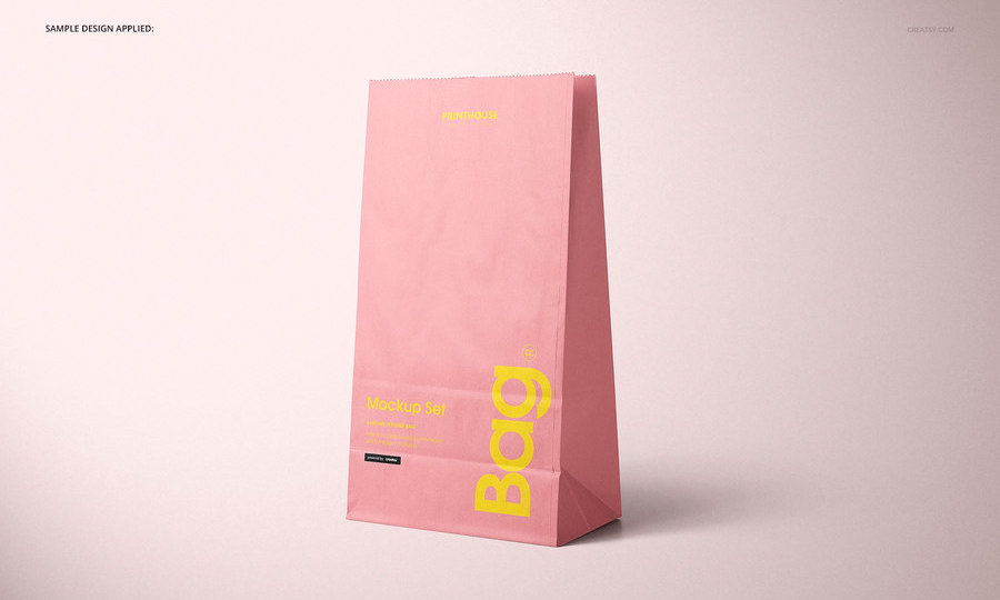 图片[6]-高级的带圆形密封贴纸的食物外卖打包纸袋PSD样机【0845】-procreatechahua