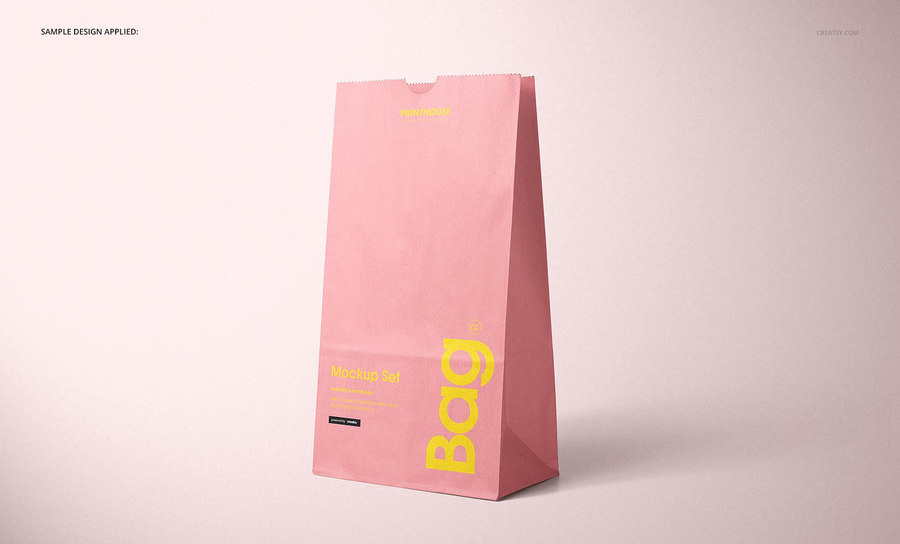 图片[7]-高级的带圆形密封贴纸的食物外卖打包纸袋PSD样机【0845】-procreatechahua