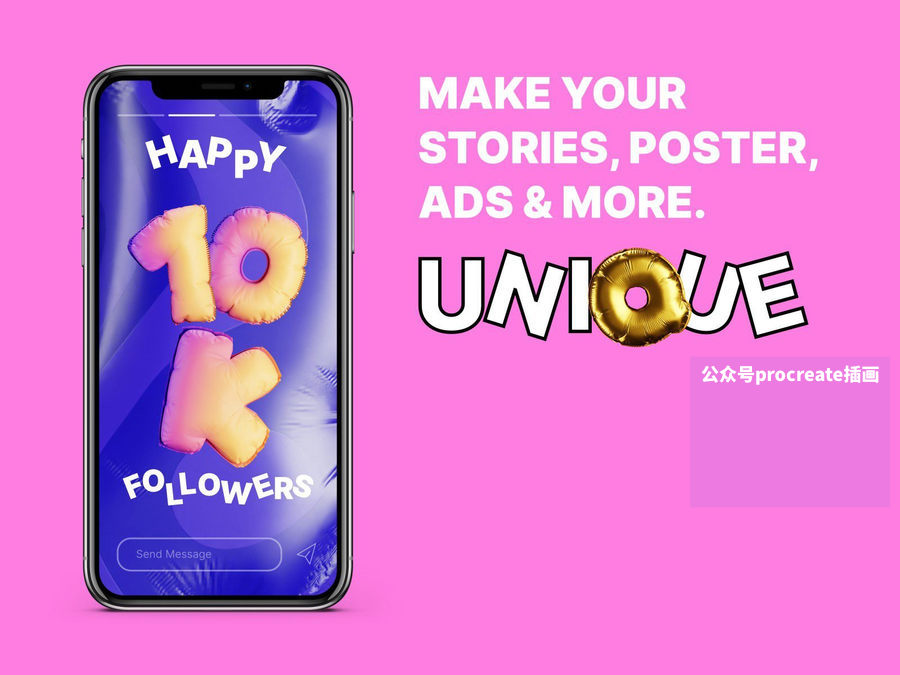 图片[4]-充气气球效果的3D立体英文装饰字体【0850】-procreatechahua