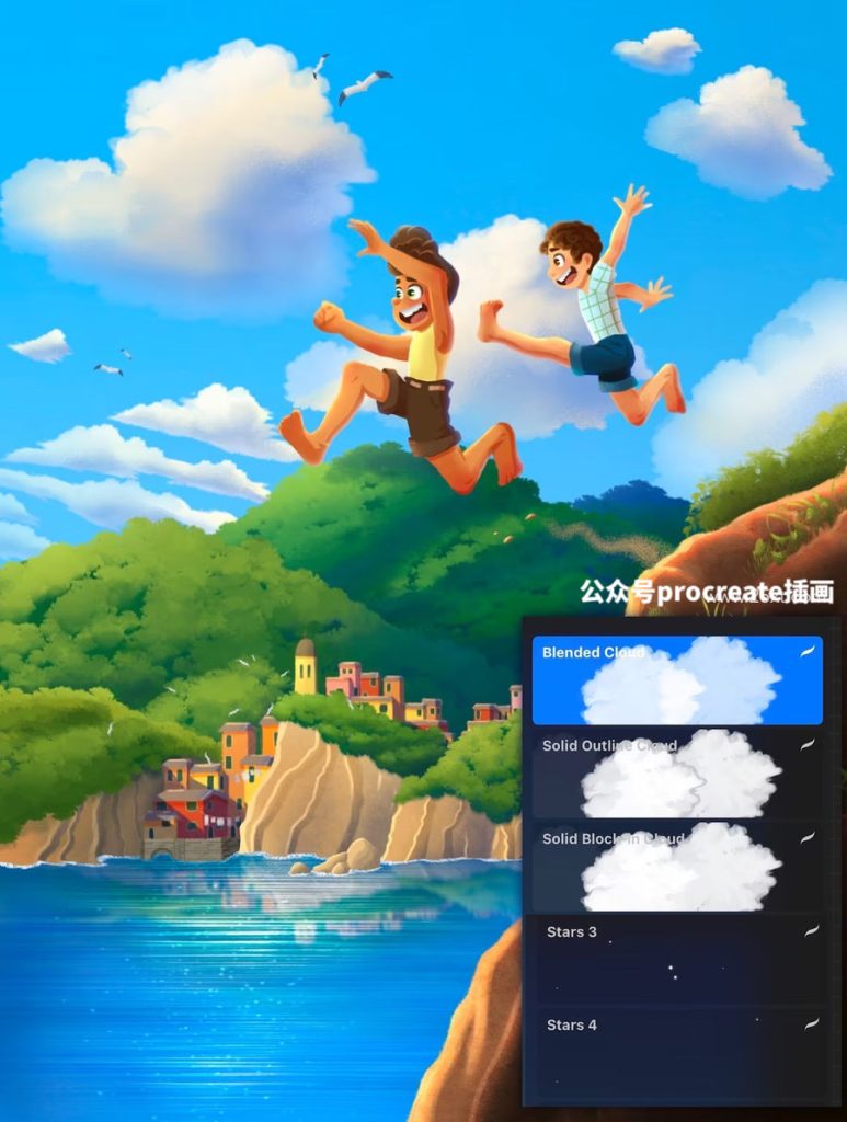 图片[5]-45款多种图案的风景插画Procreate笔刷【0853】-procreatechahua