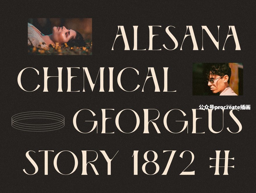 图片[6]-经典独特的花体英文衬线字体【0855】-procreatechahua