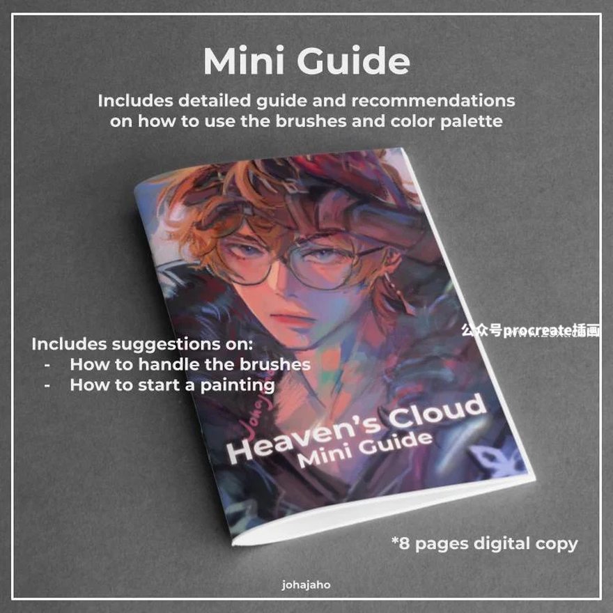 图片[7]-柔和纹理笔触的Procreate人像插画笔刷【0857】-procreatechahua