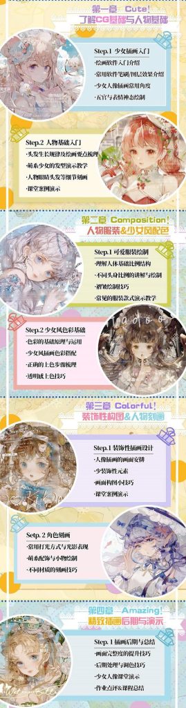 图片[3]-精致少女人像插画教程【0848】-procreatechahua