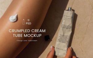 11款皱巴巴的铝箔化妆品软管包装样机【0858】-procreatechahua