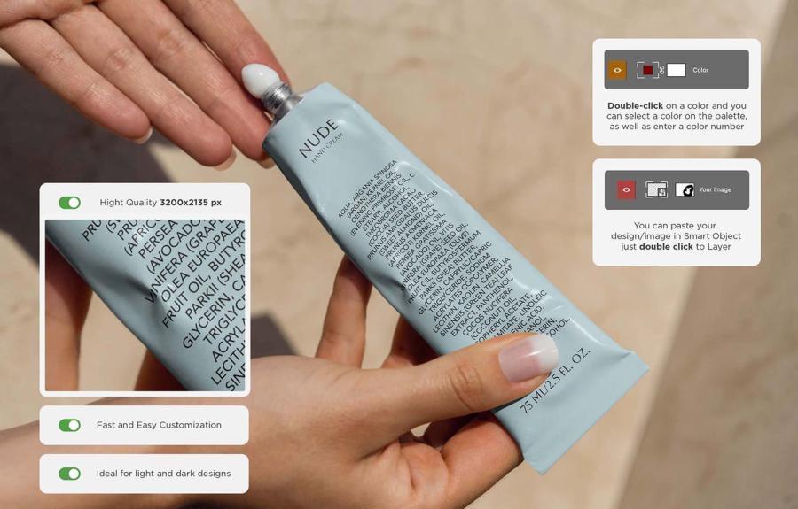 图片[6]-11款皱巴巴的铝箔化妆品软管包装样机【0858】-procreatechahua