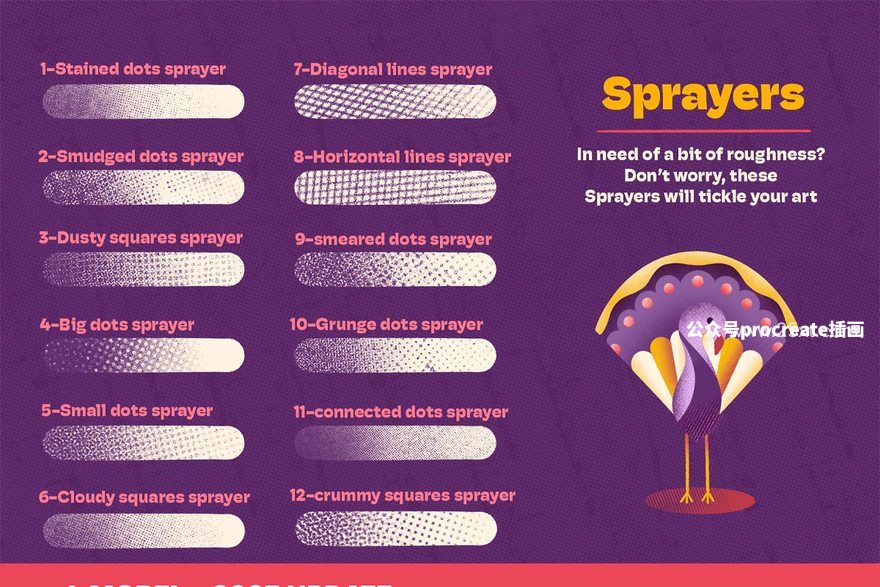 图片[6]-半色调无缝图案纹理的ps笔刷【0869】-procreatechahua