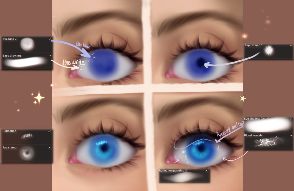图片[1]-120个眼睛内外细节的Procreate笔刷【0872】-procreatechahua