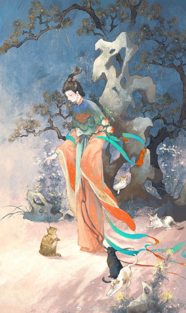 图片[1]-辰露角色古风人物插画教程【0871】-procreatechahua