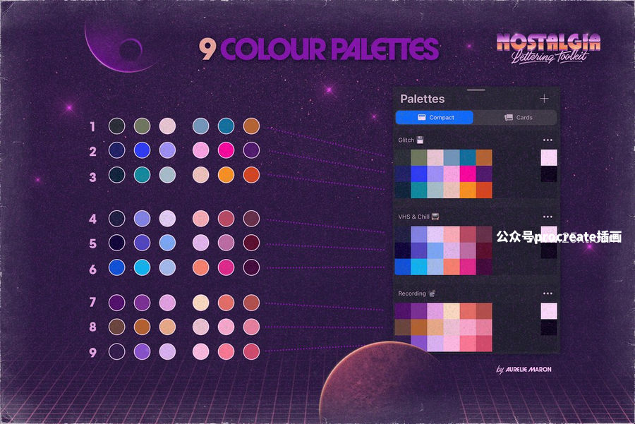 图片[6]-复古怀旧风格的艺术字创作Procreate笔刷【0876】-procreatechahua