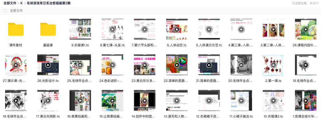 图片[1]-毛球滚滚来日系治愈插画课程-2期【0877】-procreatechahua