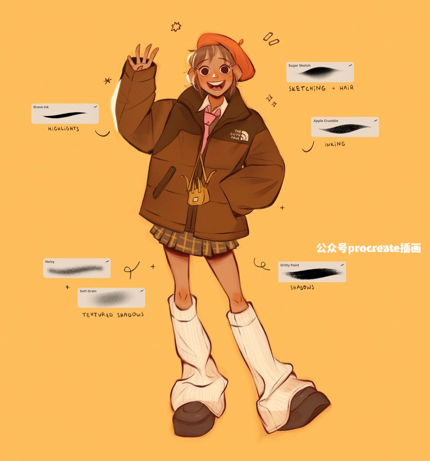 图片[2]-18款纹理柔软的传统Procreate插画笔刷【0883】-procreatechahua