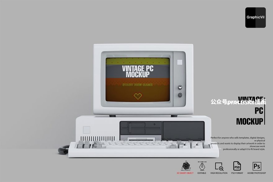 图片[4]-老式台式电脑IBM 5150样机psd素材【0885】-procreatechahua