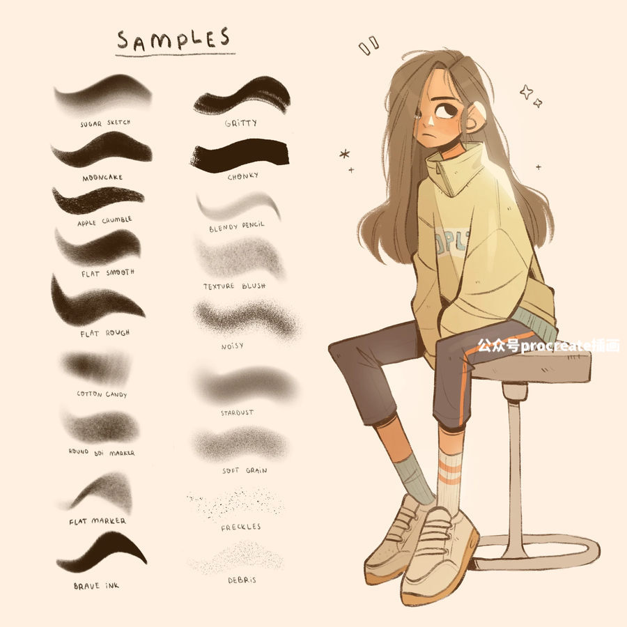 图片[3]-18款纹理柔软的传统Procreate插画笔刷【0883】-procreatechahua