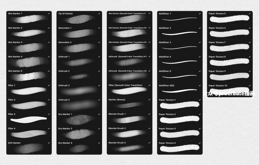 图片[2]-水彩马克笔人像Procreate笔刷【0892】-procreatechahua