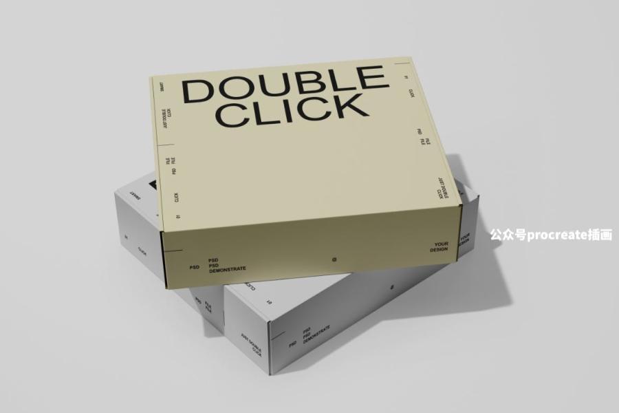 图片[2]-方形礼品包装纸盒设计展示psd贴图样机模板【0894】-procreatechahua