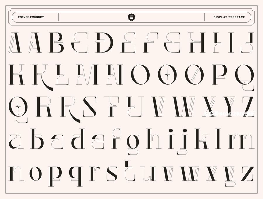 图片[6]-时尚现代创意英文衬线字体【0916】-procreatechahua