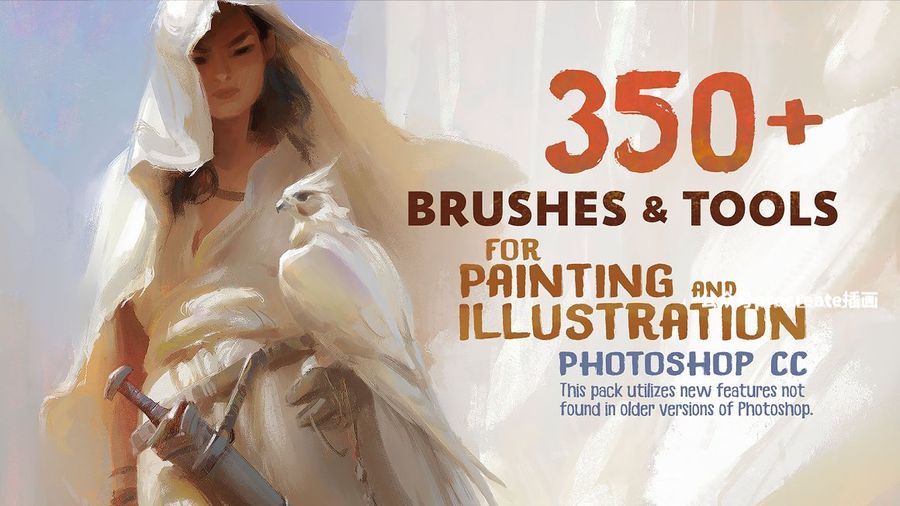 图片[2]-350+款复古粗糙水墨水彩艺术绘画效果PS笔刷【0914】-procreatechahua