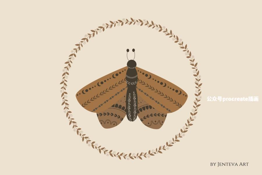 图片[8]-花卉抽象天体边框图案的AI笔刷【0912】-procreatechahua