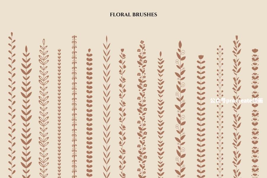 图片[10]-花卉抽象天体边框图案的AI笔刷【0912】-procreatechahua