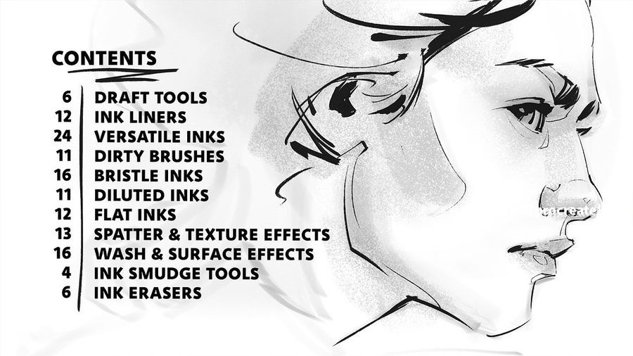 图片[16]-350+款复古粗糙水墨水彩艺术绘画效果PS笔刷【0914】-procreatechahua