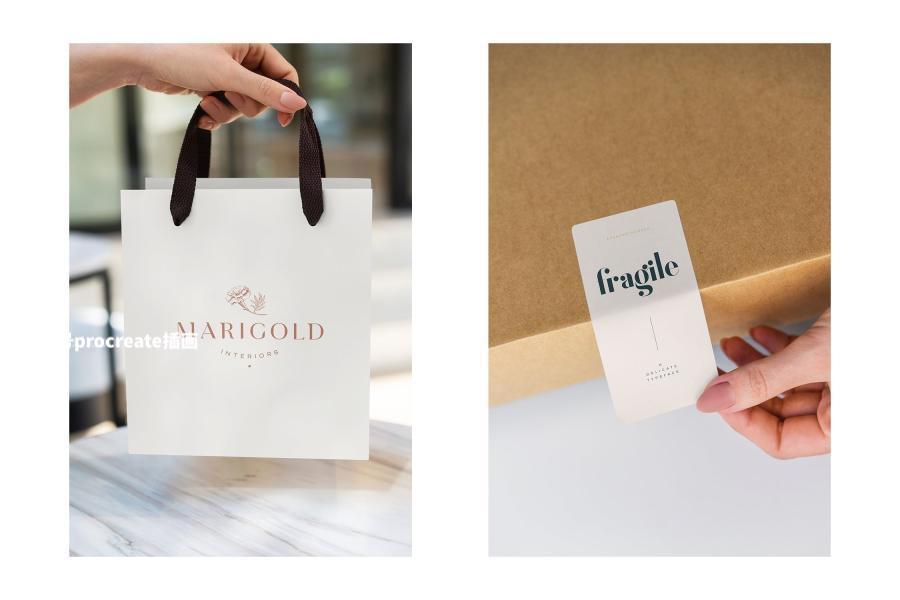 图片[1]-真实场景的圆形和方形标签贴纸设计展示psd样机素材【0904】-procreatechahua