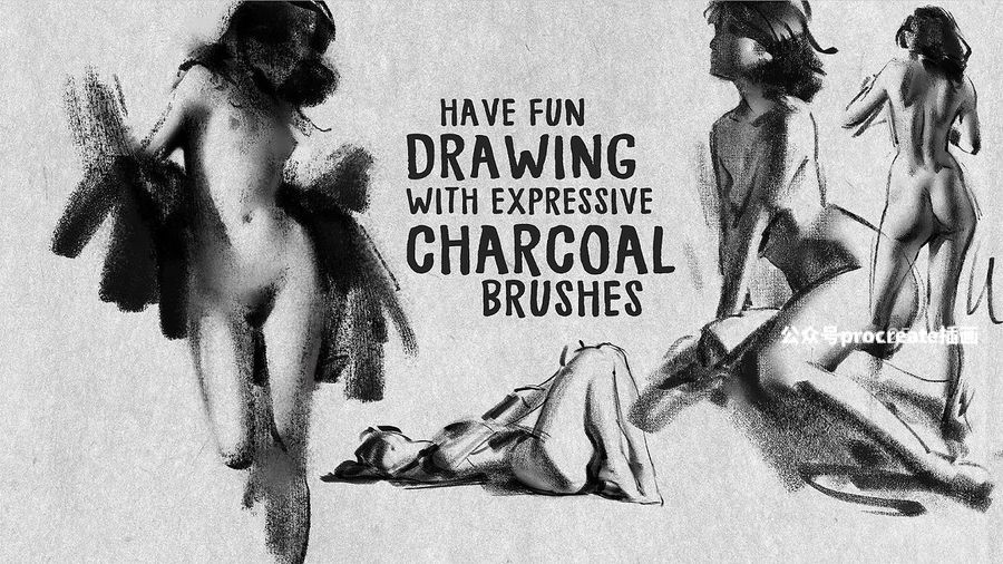 图片[9]-350+款复古粗糙水墨水彩艺术绘画效果PS笔刷【0914】-procreatechahua