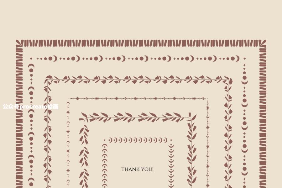 图片[7]-花卉抽象天体边框图案的AI笔刷【0912】-procreatechahua