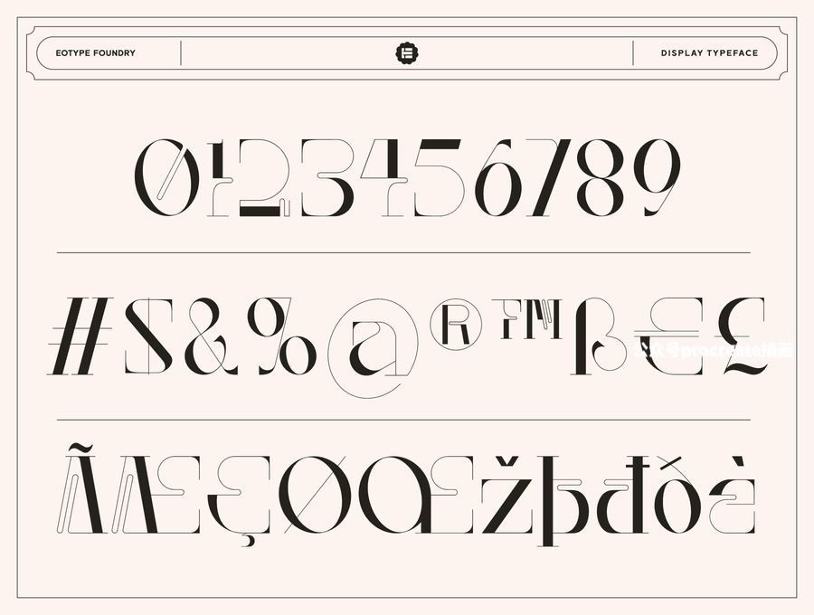 图片[4]-时尚现代创意英文衬线字体【0916】-procreatechahua