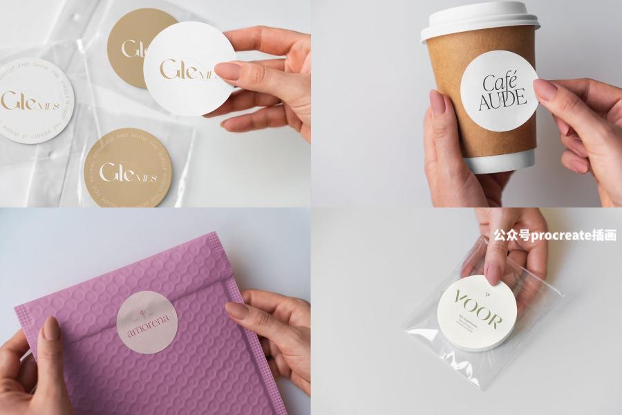 图片[7]-真实场景的圆形和方形标签贴纸设计展示psd样机素材【0904】-procreatechahua