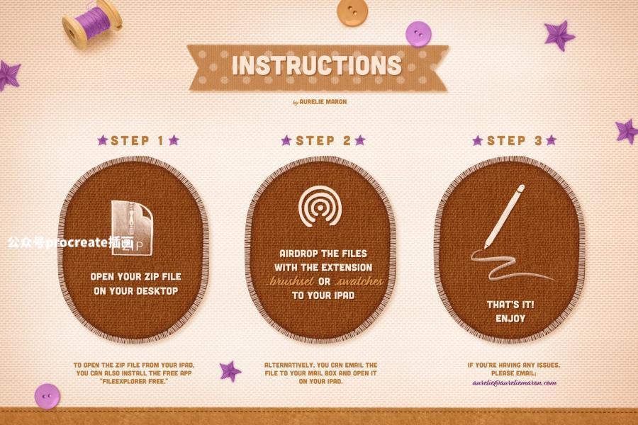 图片[1]-纺织刺绣纹理效果的Procreate艺术字笔刷【0921】-procreatechahua