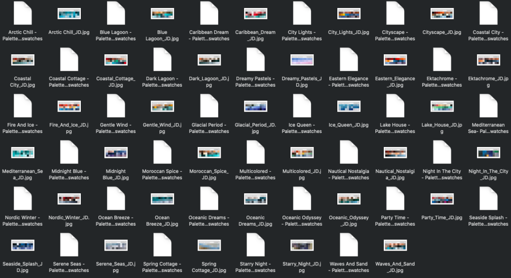 图片[1]-234款Procreate水彩笔刷色卡调色板【0933】-procreatechahua