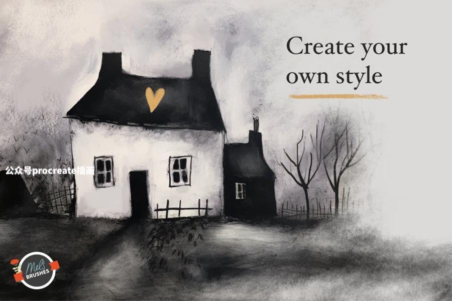 图片[3]-木炭铅笔素描绘画画笔Procreate笔刷【0918】-procreatechahua