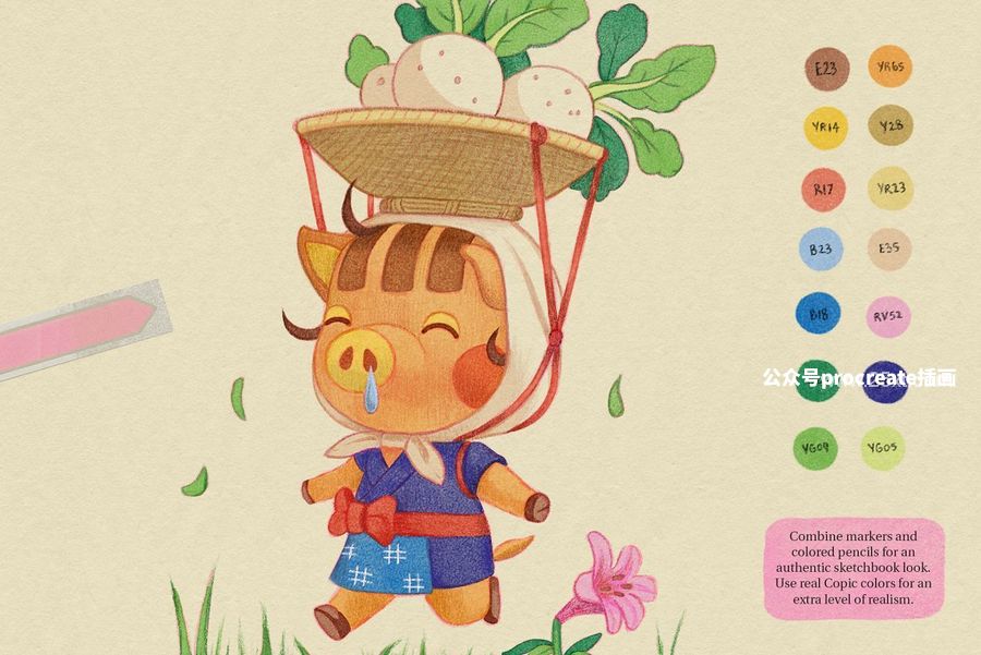 图片[2]-素描绘本插画的Procreate笔刷和纹理纸张【0935】-procreatechahua