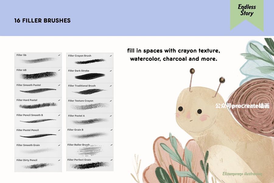 图片[4]-40+款可爱卡通纹理效果的Procreate笔刷【0937】-procreatechahua