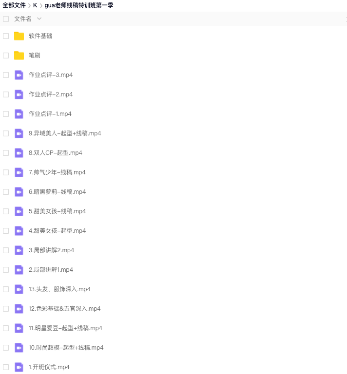 图片[1]-gua老师线稿特训班第1季（含笔刷）【0936】-procreatechahua