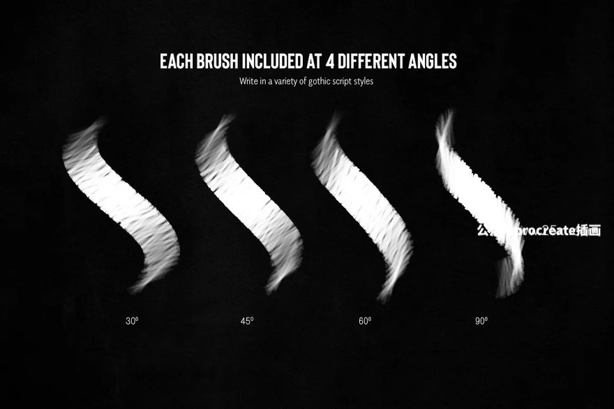 图片[15]-哥特风格文字图形创作的Procreate艺术字笔刷【0939】-procreatechahua