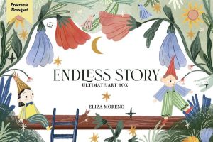 40+款可爱卡通纹理效果的Procreate笔刷【0937】-procreatechahua