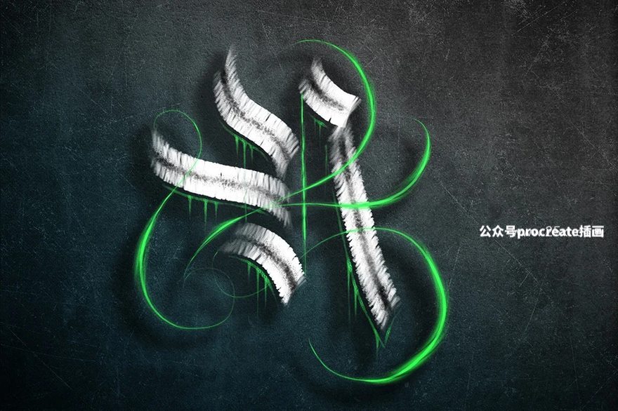 图片[7]-哥特风格文字图形创作的Procreate艺术字笔刷【0939】-procreatechahua
