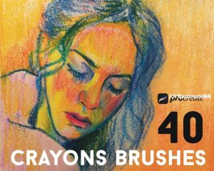 蜡笔纹理质感的Procreate笔刷【0953】-procreatechahua