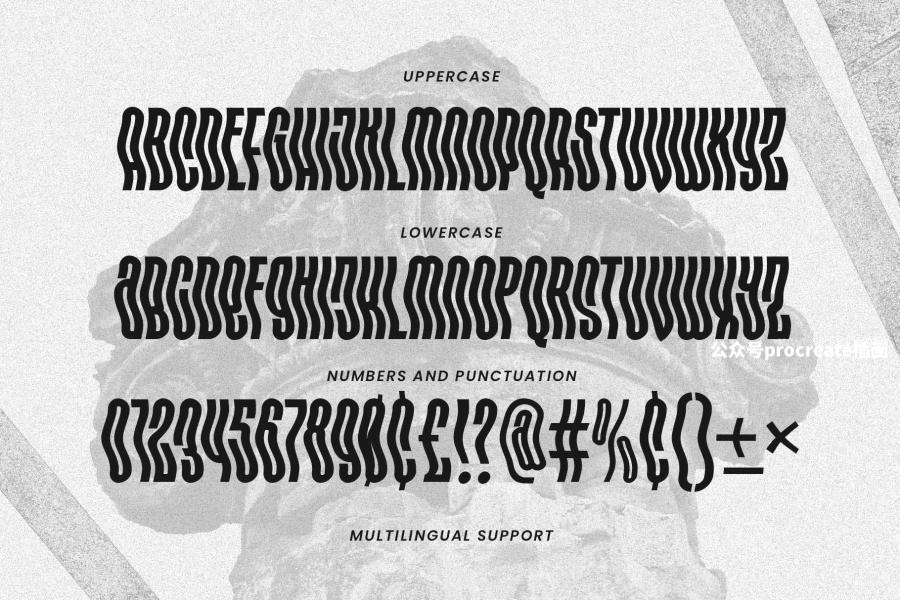 图片[6]-波浪风格的英文condensed窄体压缩字体【0976】-procreatechahua